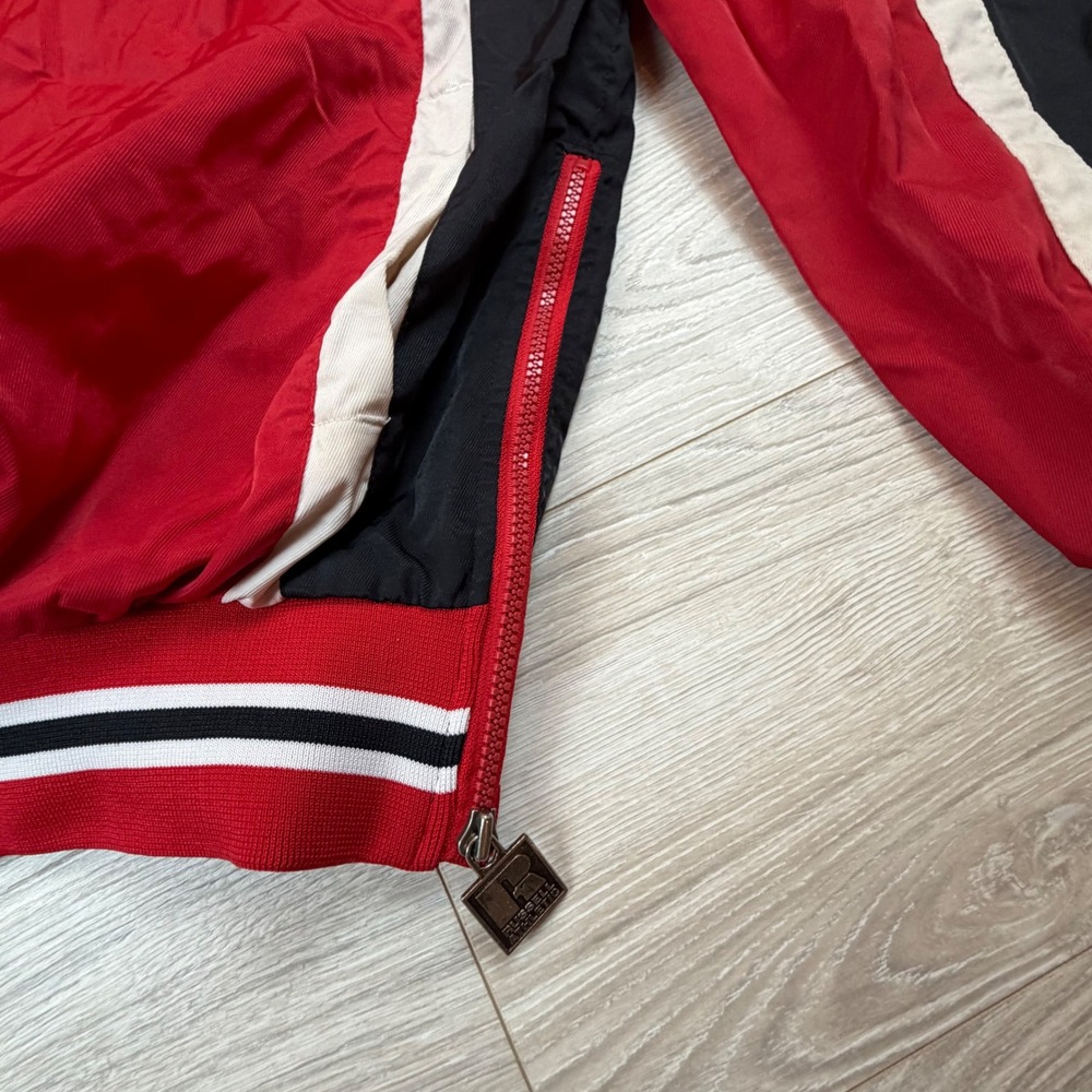 Vintage 90s Russell Athletic Red Water Resistant Windbreaker Pullover Jacket XL - Picture 5 of 7